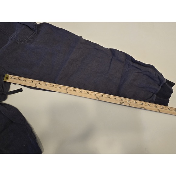 Caslon Linen Jogger Pants Women Small Dark Gray Comfort Elastic Waist Drawstring - Picture 4 of 6